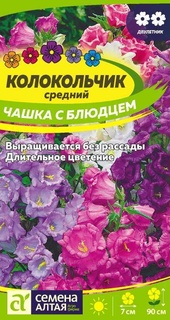 Семена цветов колокольчик Чашка с блюдцем Семена Алтая 0,1 г 1 шт.