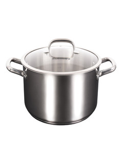 Кастрюля нерж 9,0л стекл/кр Leon Kukmara