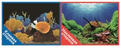 Фон для аквариума Prime Морские кораллы/Подводный мир, самоклеющийся, винил, 100x50 см P.R.I.M.E.