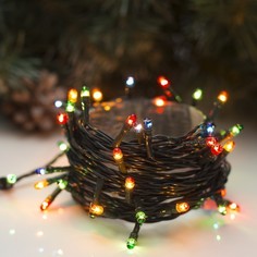 Комнатная гирлянда - Нить, 7 м, 100 ламп, 8 режимов, мультицвет Luazon Lighting