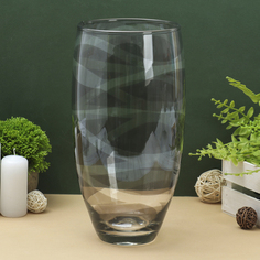 Ваза " Вернисаж" дымка малага 14х30см Evis