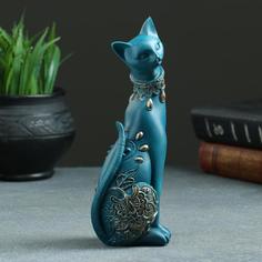 Фигура "Кошка" синяя, 20х8см Хорошие сувениры
