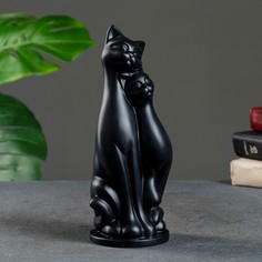 Фигура "Пара кошек" черная 10х27х10см Хорошие сувениры