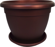 Горшок Tek.A.Tek Jardin с поддоном бордово-бронзовый 5,2 л 1003-5 ТЕК.А.ТЕК
