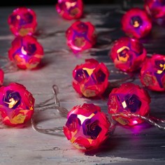 Гирлянда Нить 4.5 м Цветочные шары, IP20, прозр. нить, 15 LED, свечение белое, 220 В Luazon Lighting