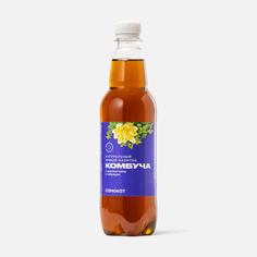 Напиток Самокат Комбуча, натуральный, с цветами липы и чабрецом, безалкогольный, 555 мл