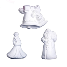 Набор под раскраску с подвесом "Новогодний со снегурочкой" 12х8см 3шт Хорошие сувениры