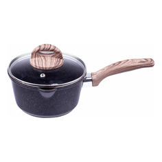 Ковш Homeclub Terra антипригарный со стеклянной крышкой 1,5 л