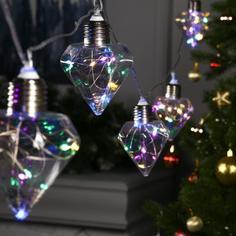 Гирлянда Нить 3м Кристалл, IP20, прозр. нить, 80 LED, свечение мульти, 8 режимов, 220В Luazon Lighting