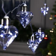 Гирлянда Нить 3м Кристалл, IP20, прозр. нить, 80 LED, свечение белое, 8 режимов, 220В Luazon Lighting