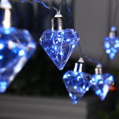 Гирлянда Нить 3м Кристалл, IP20, прозр. нить, 80 LED, свечение синее, 8 режимов, 220В Luazon Lighting
