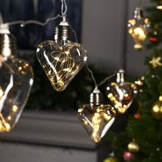 Гирлянда Нить 3м Лампочки сердца, IP20, прозр.нить, 80LED, свечение т/бел, 8 режимов, 220В Luazon Lighting