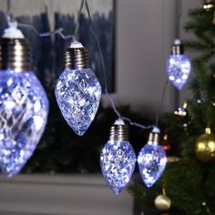 Гирлянда Нить 3м Лампочки шишки, IP20, прозр. нить, 80LED, свечение белое, 8 режимов, 220В Luazon Lighting