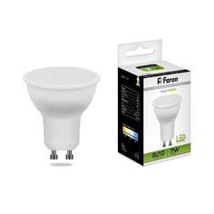 Лампа светодиодная FERON, GU10, 7W, 4000K, арт. 620071 - (10 шт.)