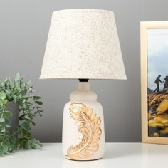 Настольная лампа 16537/1WT E14 40Вт бело-золотой 20х20х35 см Risalux