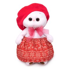 Мягкая игрушка Басик и Ко Ли-Ли в берете и юбке с оленями, 27 см Budi Basa