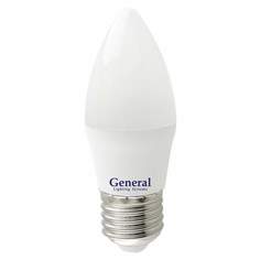 Лампа светодиодная GENERAL E27 10W 6500K "Свеча" арт. 650979 - (10 шт.)
