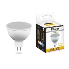 Лампа светодиодная FERON, GU5.3, 5W, 2700K, арт. 620064 - (10 шт.)