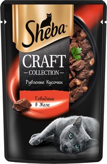Влажный корм для кошек Sheba Craft с говядиной, 75 г