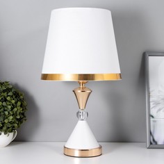 Настольная лампа Селеста E27 40Вт бело-золотой 25х25х42,5 см Risalux