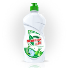 Гель для мытья посуды Зеленый чай универсальный, антибактериальный с яблоком, 450 мл
