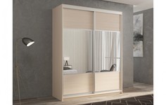 Шкаф-купе 2-х дверный Кааппи 6 Дуб молочный 120х60х230 см РВ мебель