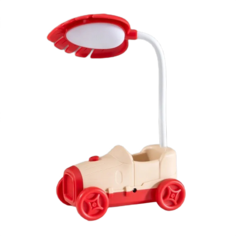 Настольная лампа "Машинка" LED 5Вт USB бежево-красный 6,5х11х17 см Risalux