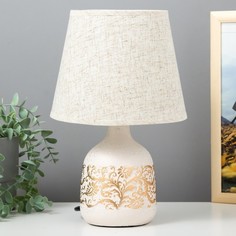 Настольная лампа 16542/1 E14 40Вт бело-золотой 20х20х32 см Risalux