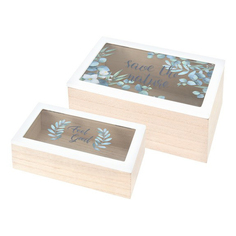 Шкатулки Home Collection Flora Флора большие с крышкой 19,8x12,8x8 см 2 шт