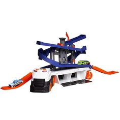 Игровой набор Junfa Автовоз-трек-парковка с 2 съездами, 2 машинками, 3в1, свет, звук