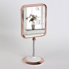 Зеркало настольное 12,5 × 16 см, цвет медный/белый Queen Fair