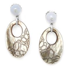 Серьги из бижутерного сплава с халцедоном Nature Bijoux NB20.2-12-75026