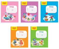 Тетрадь Мульти-Пульти Приключения енота в линию 12 листов в ассортименте