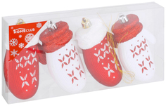 Украшения елочные Homeclub Классическое рождество Варежки EG01-PE3-10504M150B05KR531