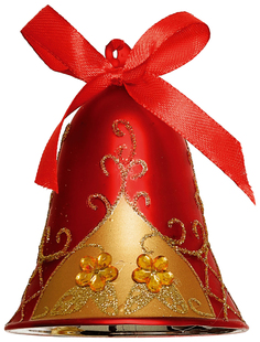Украшение елочное Decoris Колокольчик 6,5 х 9 см