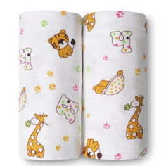 Пеленки фланелевые для новорожденных loombee FR-9325 110x90 см, 2 шт.