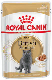 Влажный корм для кошек Royal Canin British Shorthair Adult с мясом рыбой и злаками 85 г