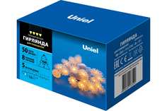 Гирлянда-нить ULD-S0500-050/DTAPINE CONES "Шишки" 50LED тепл.бел 5м. прозр.провод IP20 Uni No Brand
