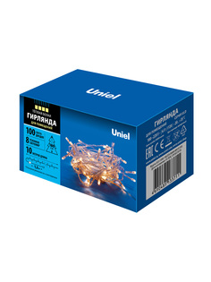 Гирлянда LED ULD-S1000-100/DTA WARM WHITE IP20 10м 100 диодов тепл. бел. свет провод прозр Uniel