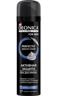 Гель для бритья мужской Deonica For Men Активная Защита средство для бритья с углем 200мл