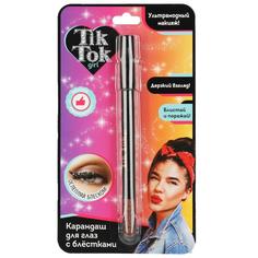 Карандаш для глаз с блестками, коричневый TIK TOK GIRL в кор.4812шт Shantou Gepai