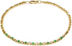 Браслет из красного золота с изумрудом р. 17,5 Империал B0008-303 Imperial