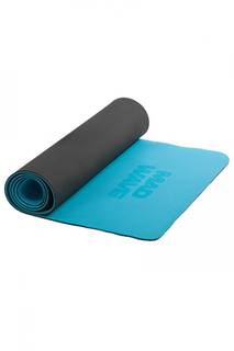 Коврик для фитнеса Mad Wave Yoga Mat голубой 183 см, 6 мм