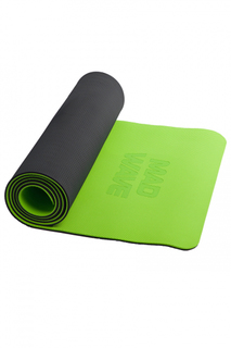 Коврик для фитнеса Mad Wave Yoga Mat зеленый 183 см, 6 мм
