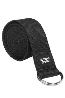 Ремень для йоги MadWave Yoga Strap черный 183 см