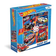 Пазл ORIGAMI Hot wheels Готовы к старту 4в1 9-16-25-36 элементов