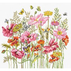 B2387 Набор для вышивания Августовский букет 33*30см, Luca-S