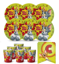Набор одноразовой посуды ND Play Tom&Jerry № 3 (гирлянда, стаканчики 6 шт, тарелки 6 шт)