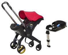 Автокресло-переноска группа Doona + Isofix, flame red