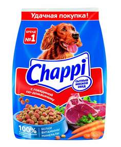 Сухой корм для собак Chappi Сытный мясной обед говядина, 600 г